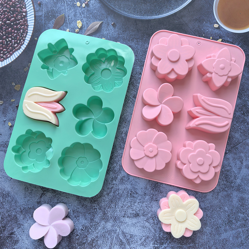 Soap Making Items - Moules en silicone pour fleurs, différents